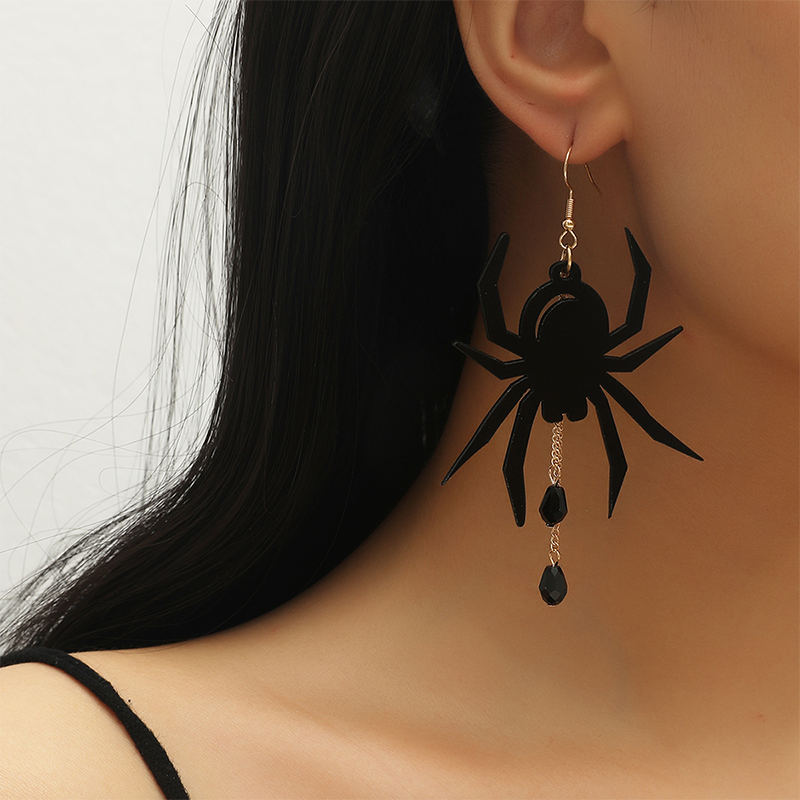 Big Spider Diamond Acrylic Earrings