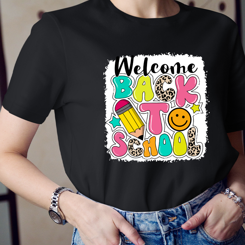 Square Welcome Back To School Smile T-Shirt