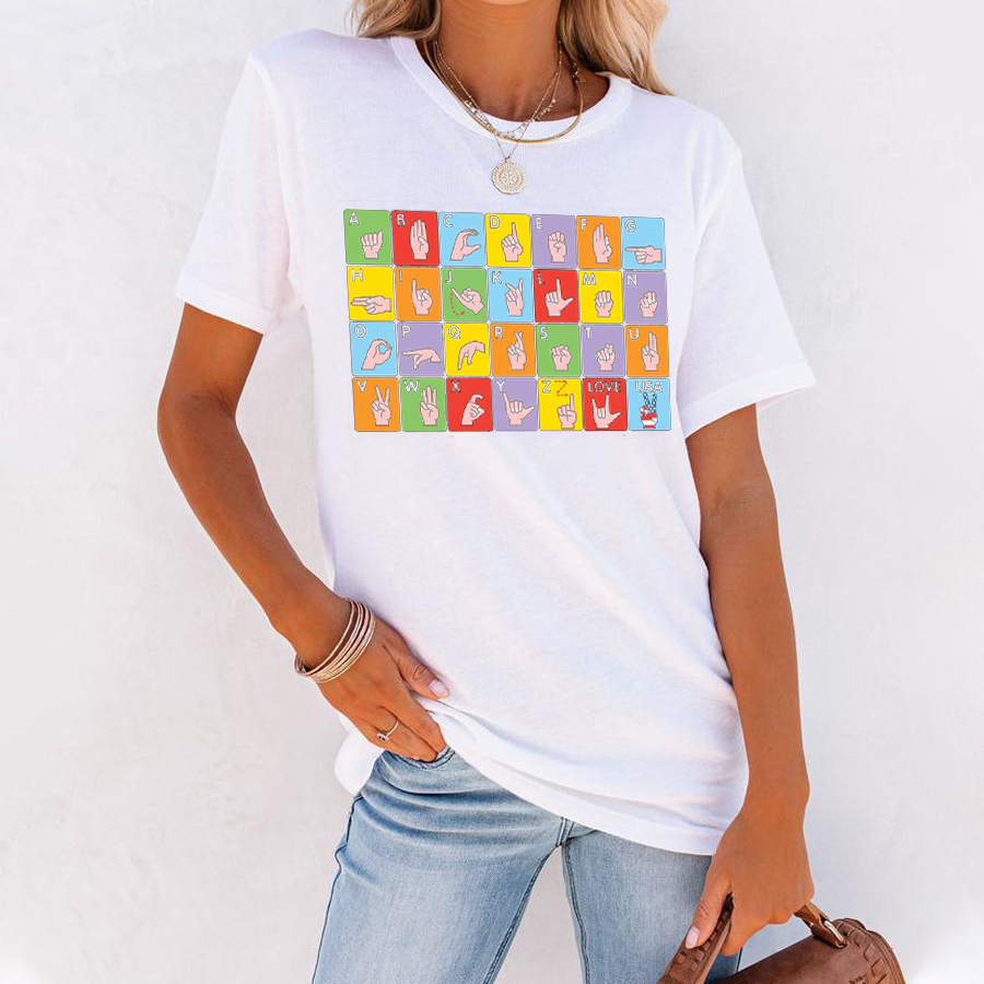 Funny Alphabet Gestures T-Shirt