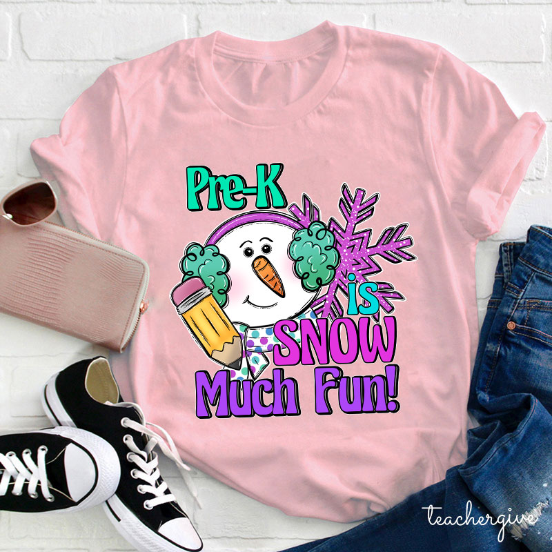 Personalized Is Snow Much Fun Teacher T-Shirt