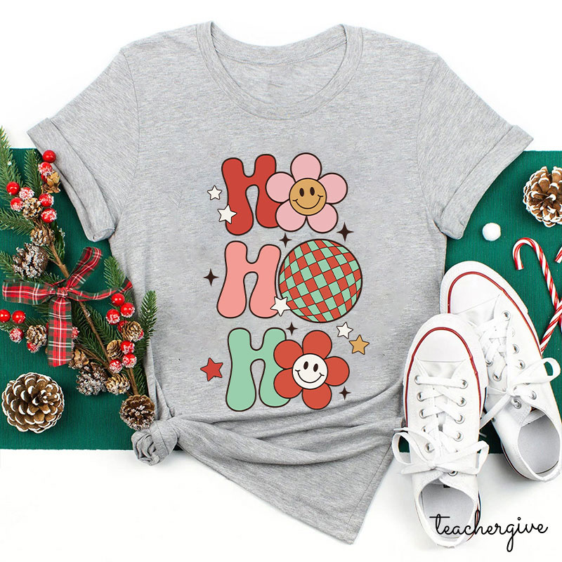 Ho Ho Ho It's Christmas Ball Time Teacher T-Shirt