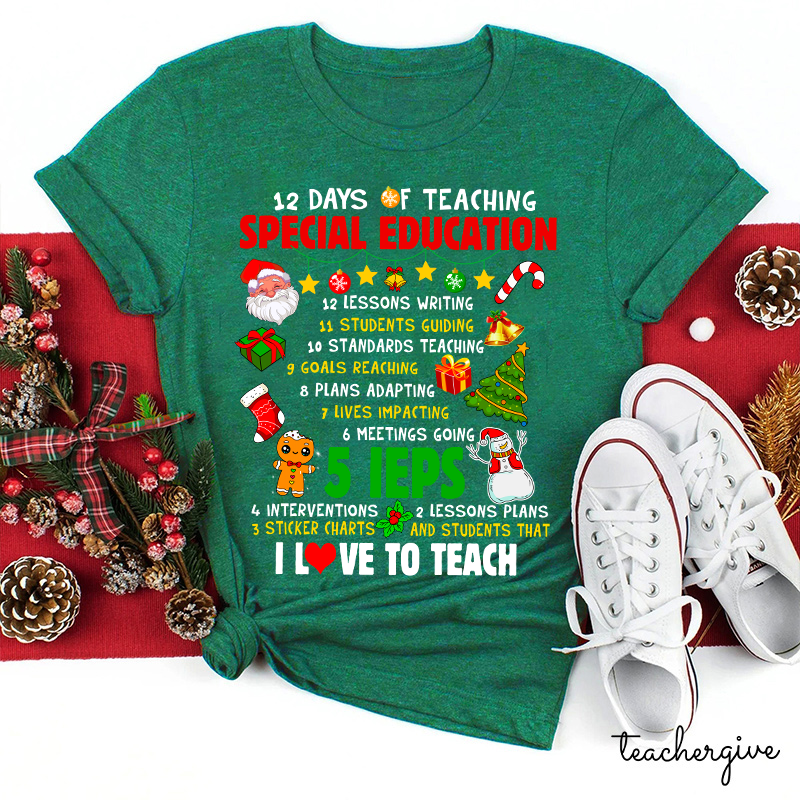 12 Days Of Teaching Special Education Teacher T-Shirt