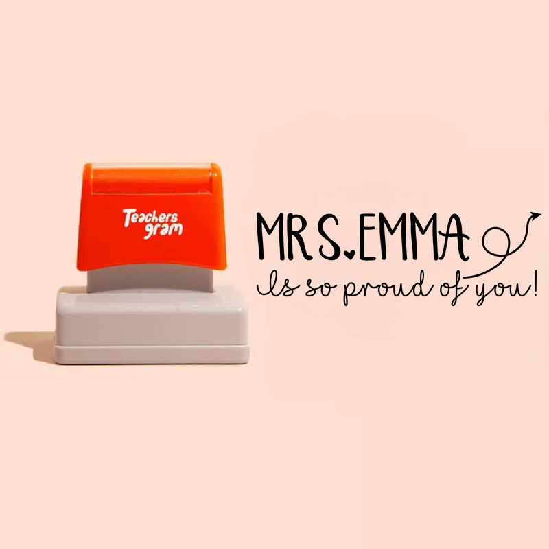 Personalized Teacher Is So Proud Of You Rectangle Stamp