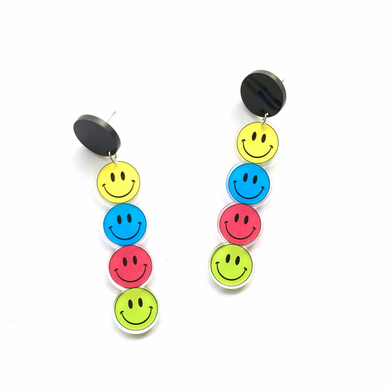 Colorful Smiles   Acrylic  Earrings