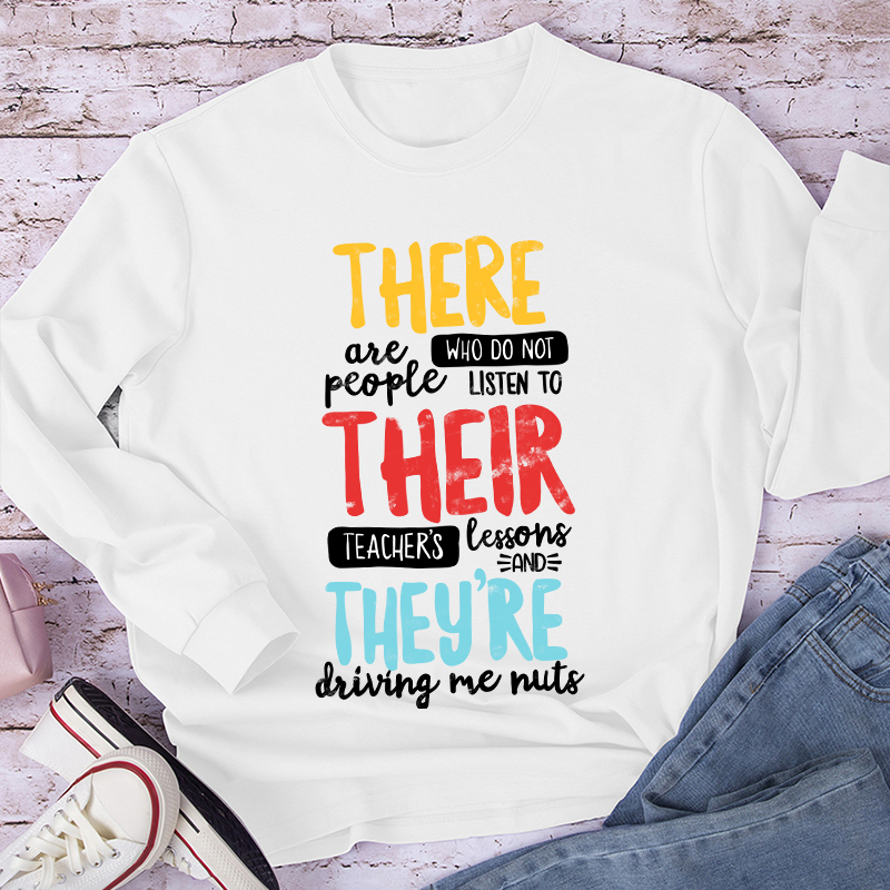 There Thier They're Long Sleeve T-Shirt