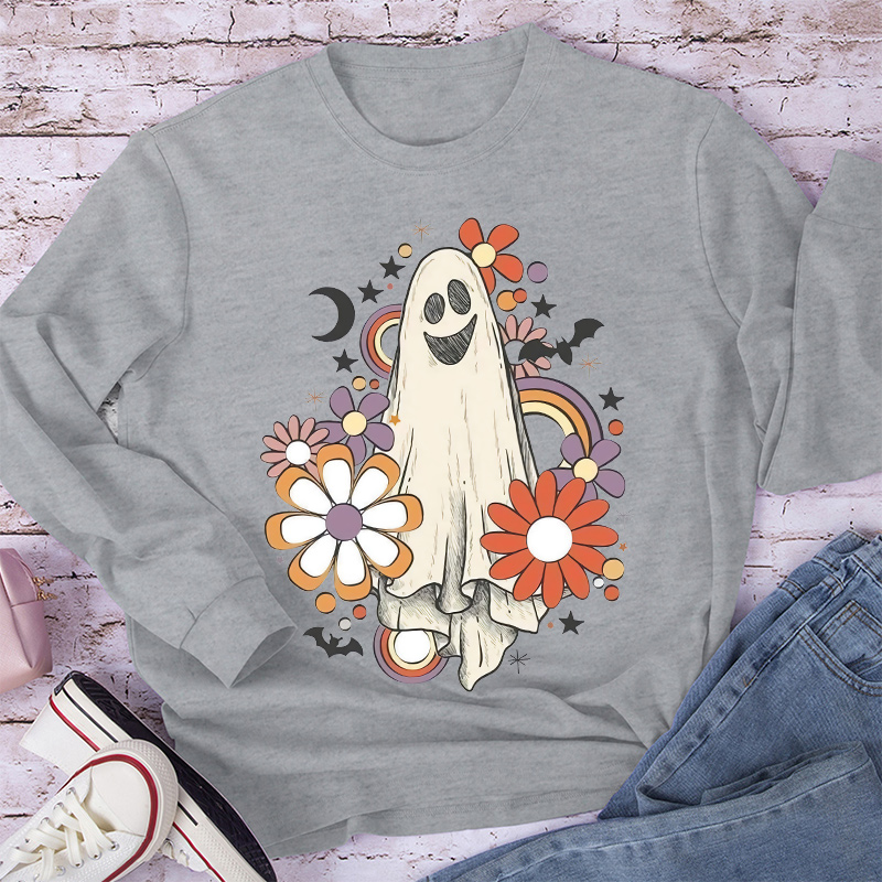 Halloween Night Quirky Smile Long Sleeve T-Shirt