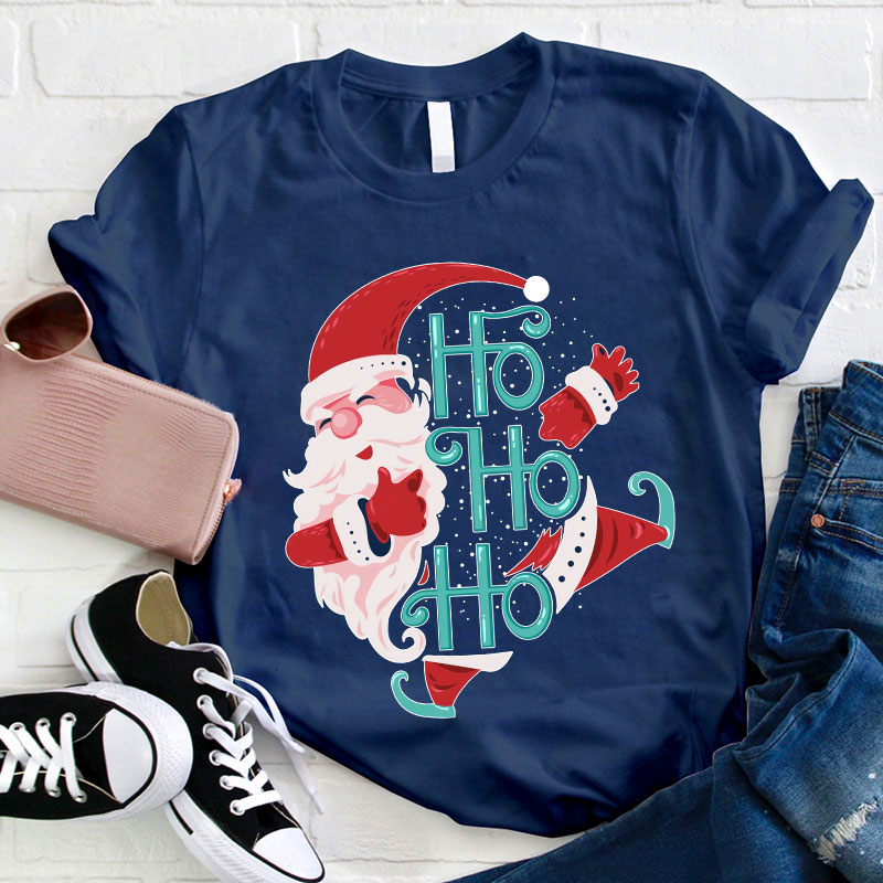 Happy Santa Is Coming Teacher T-Shirt