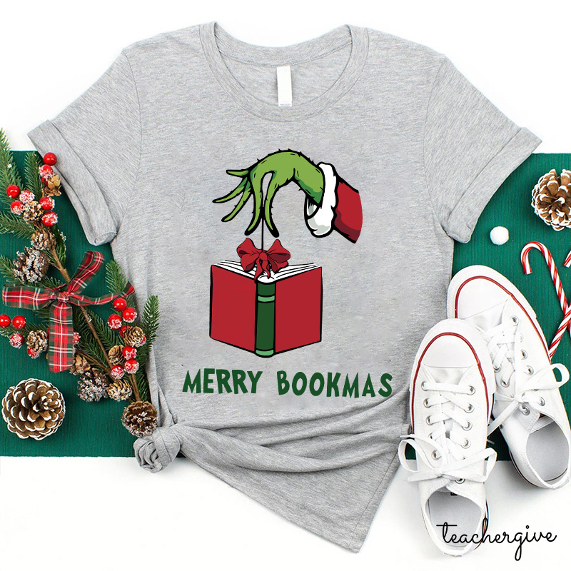 What A Good Day To Read Merry Bookmas Teacher T-Shirt