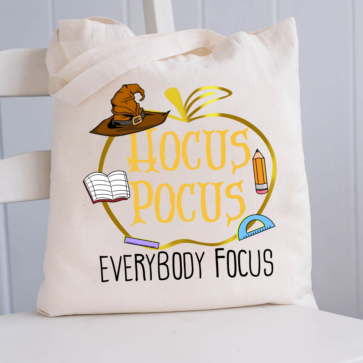 Hocus Pocus Everybody Focus Teacher Tote Bag