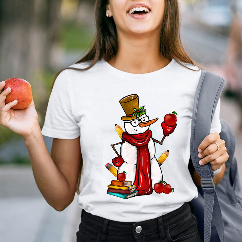 Come And Learn With The Snowman Teacher T-Shirt