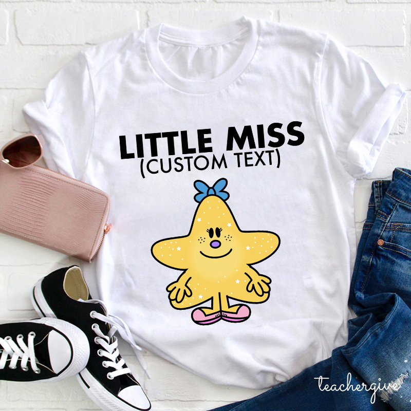 Personalized Little Miss Teacher T-Shirt