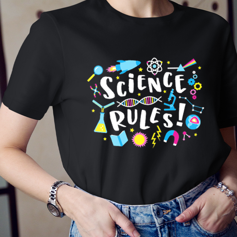 Cartoon Science Rules   T-Shirt