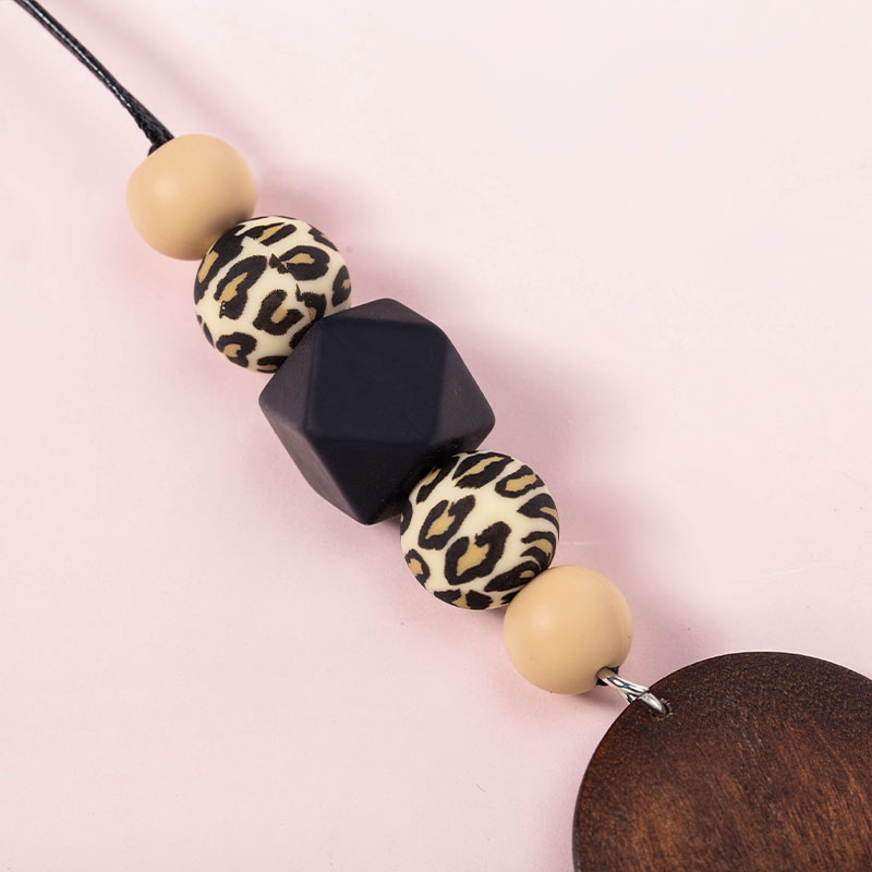 Personalized Beaded Teacher Leopard Lanyard