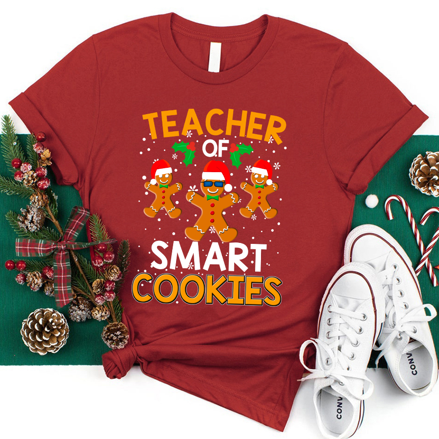 Christmas Teacher Of Smart Cookies T-Shirt