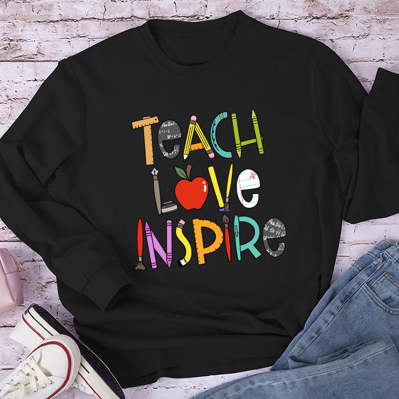 Teach Love Inspire Teacher Long Sleeve T-Shirt