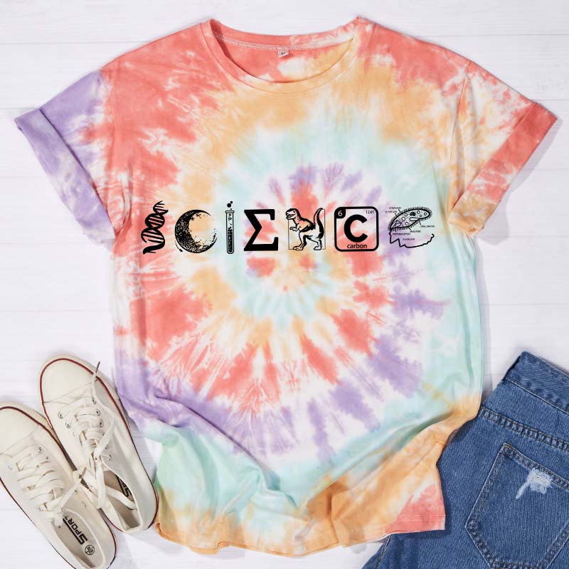 Science Lover Teacher Tie-dye T-Shirt