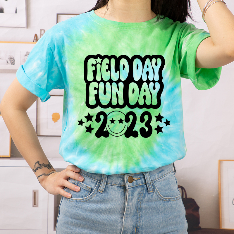 Field Day Fun Day Teacher Tie-dye T-Shirt
