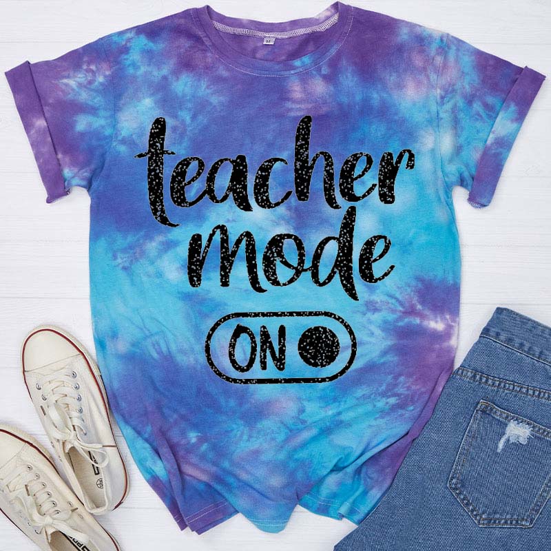 Shiny Teacher Mode On Teacher Tie-dye T-Shirt