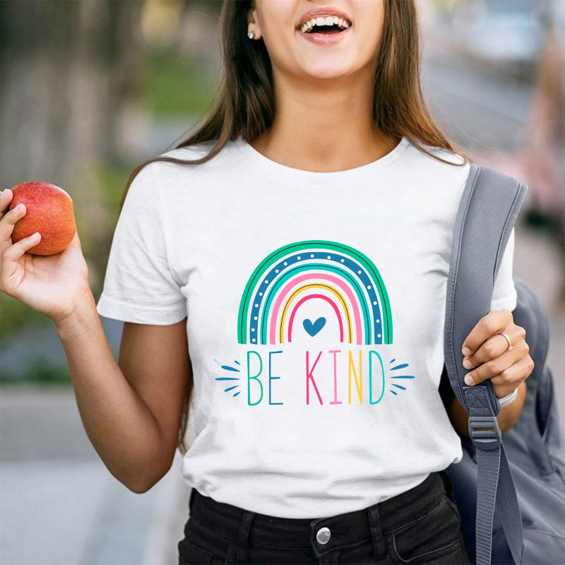 Rainbow Be Kind Teacher T-Shirt