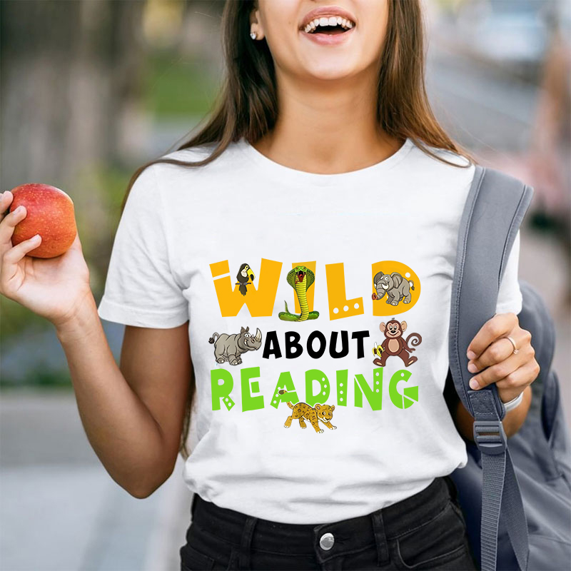 Wild About Reading Animals T-Shirt