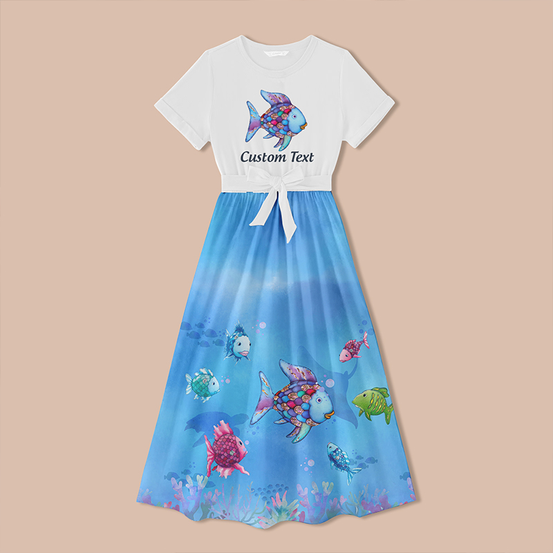 Personalized Rainbow Fish Teacher One Piece Dress