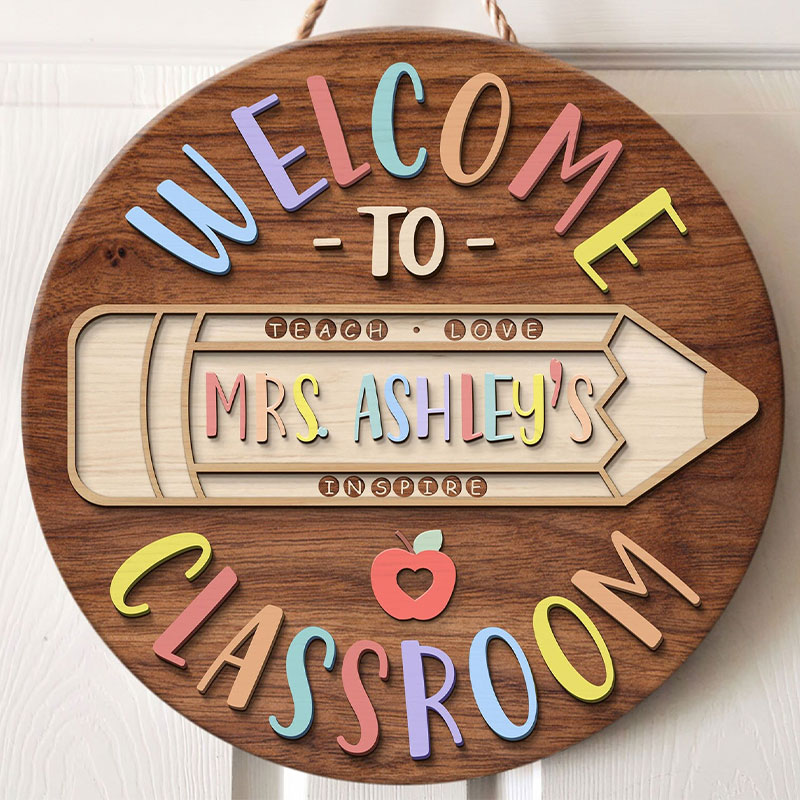 Teachergive | Personalized Welcome To My Classroom Door Sign Teacher sale
