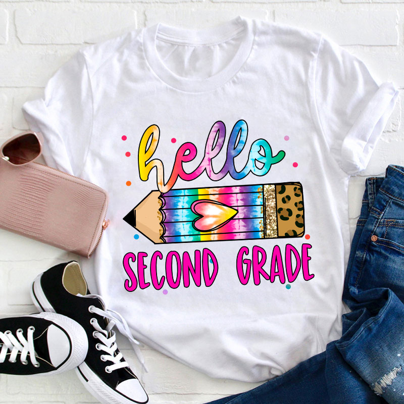 Personalized Grade Hello Teacher T-Shirt