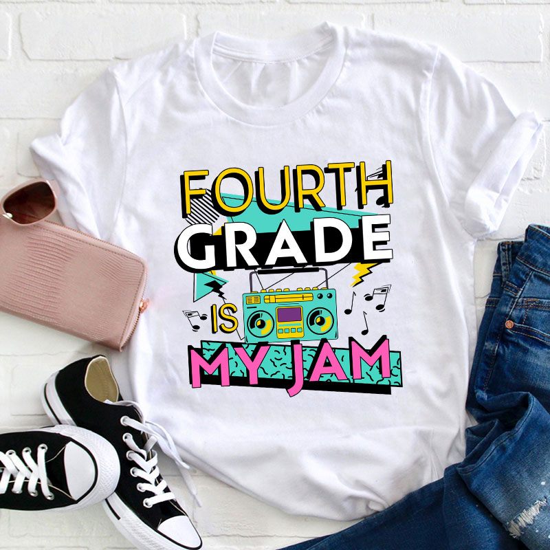 Personalized Grade Is My Jam Teacher T-Shirt