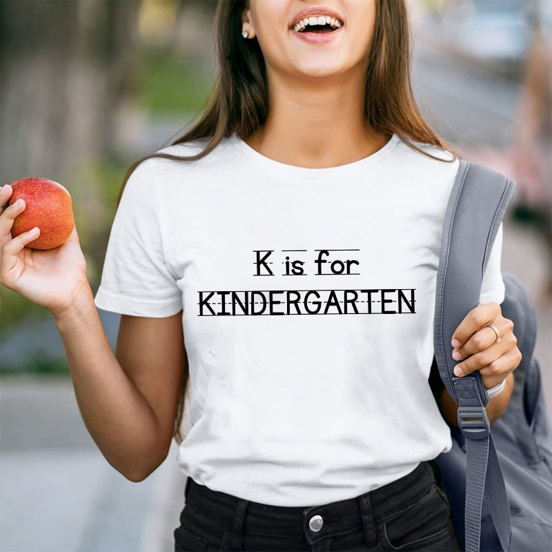 Personalized K Is For Kindergarten Letter T-Shirt