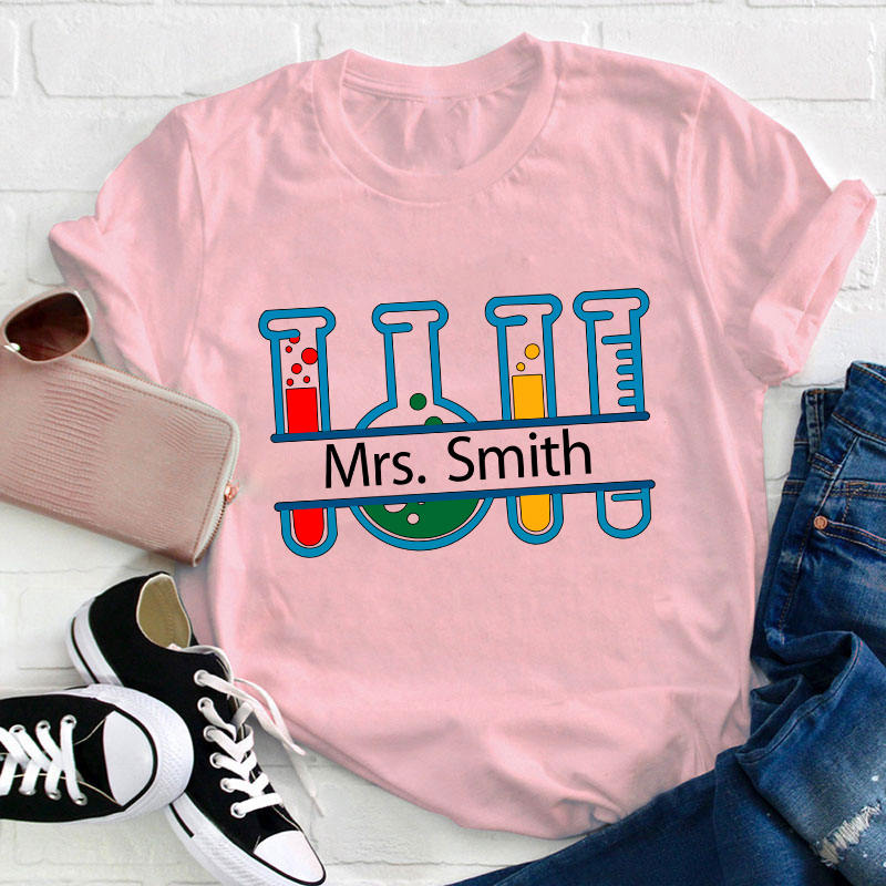 Personalized Name Chemical Teacher T-Shirt