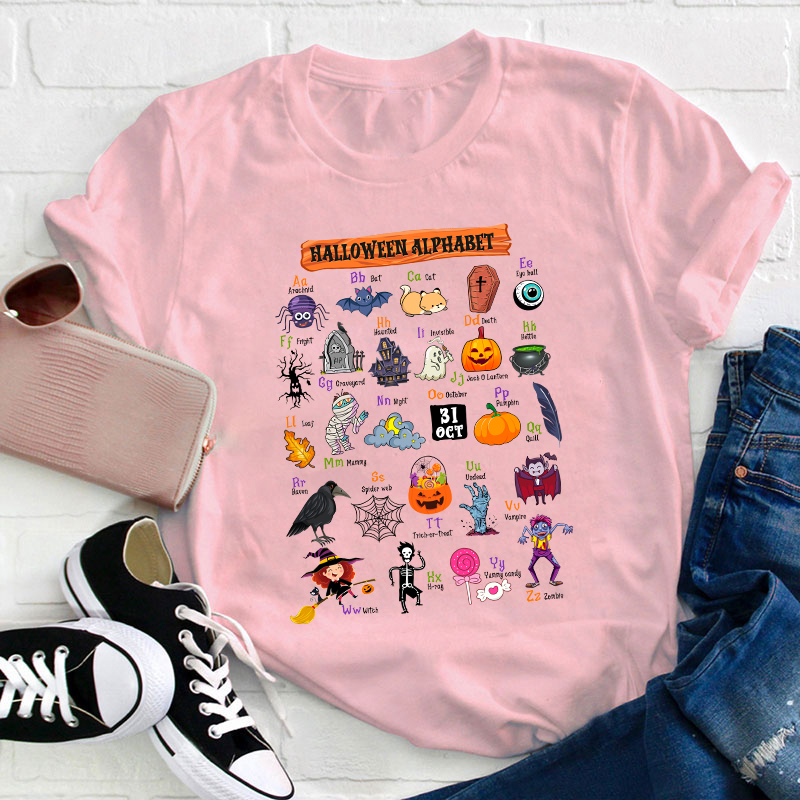 Halloween Alphabet Teacher T-Shirt
