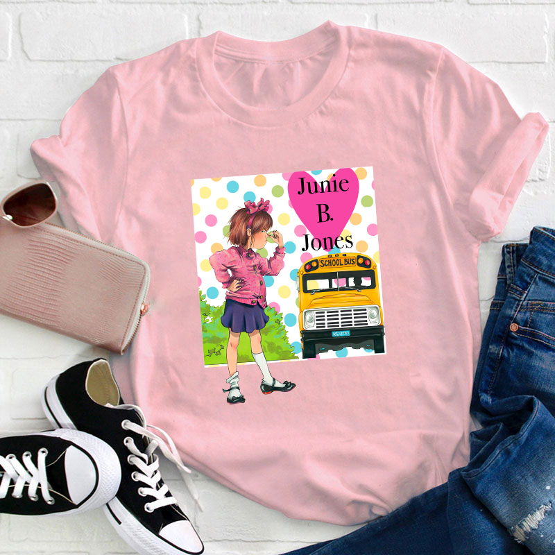 Colored Dot Junie B Jones Teacher T-Shirt