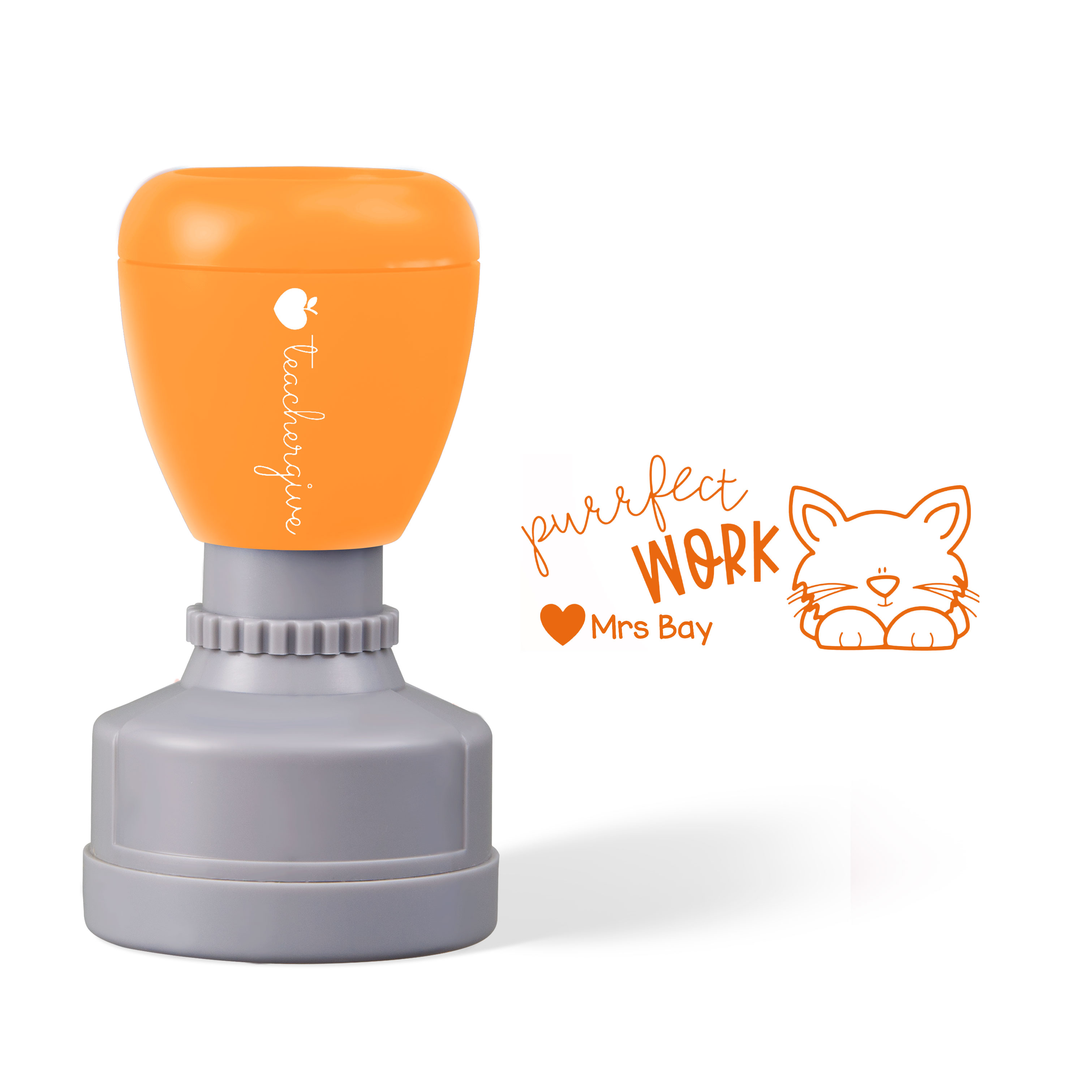 Personalized Perfect Work Teacher Stamp