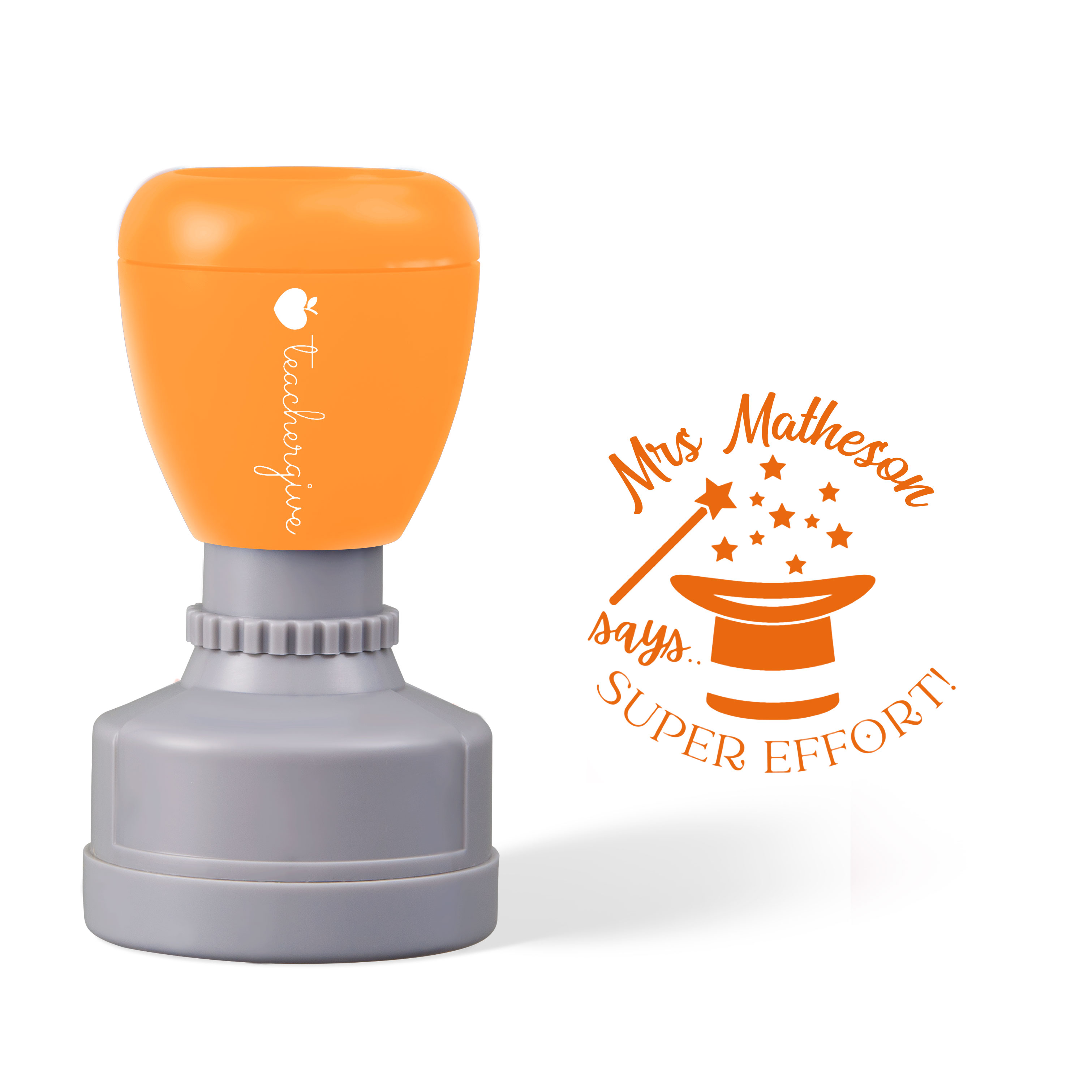 Personalized Super Effort Magic Teacher Stamp