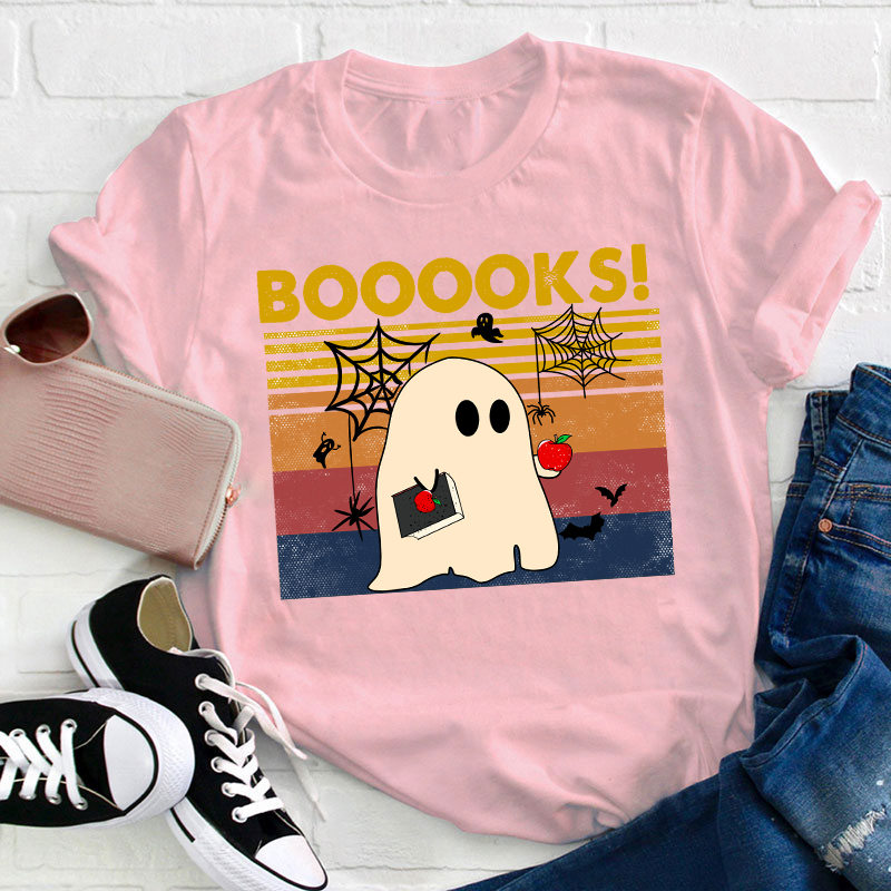 Booooks Happy Halloween Teacher T-Shirt