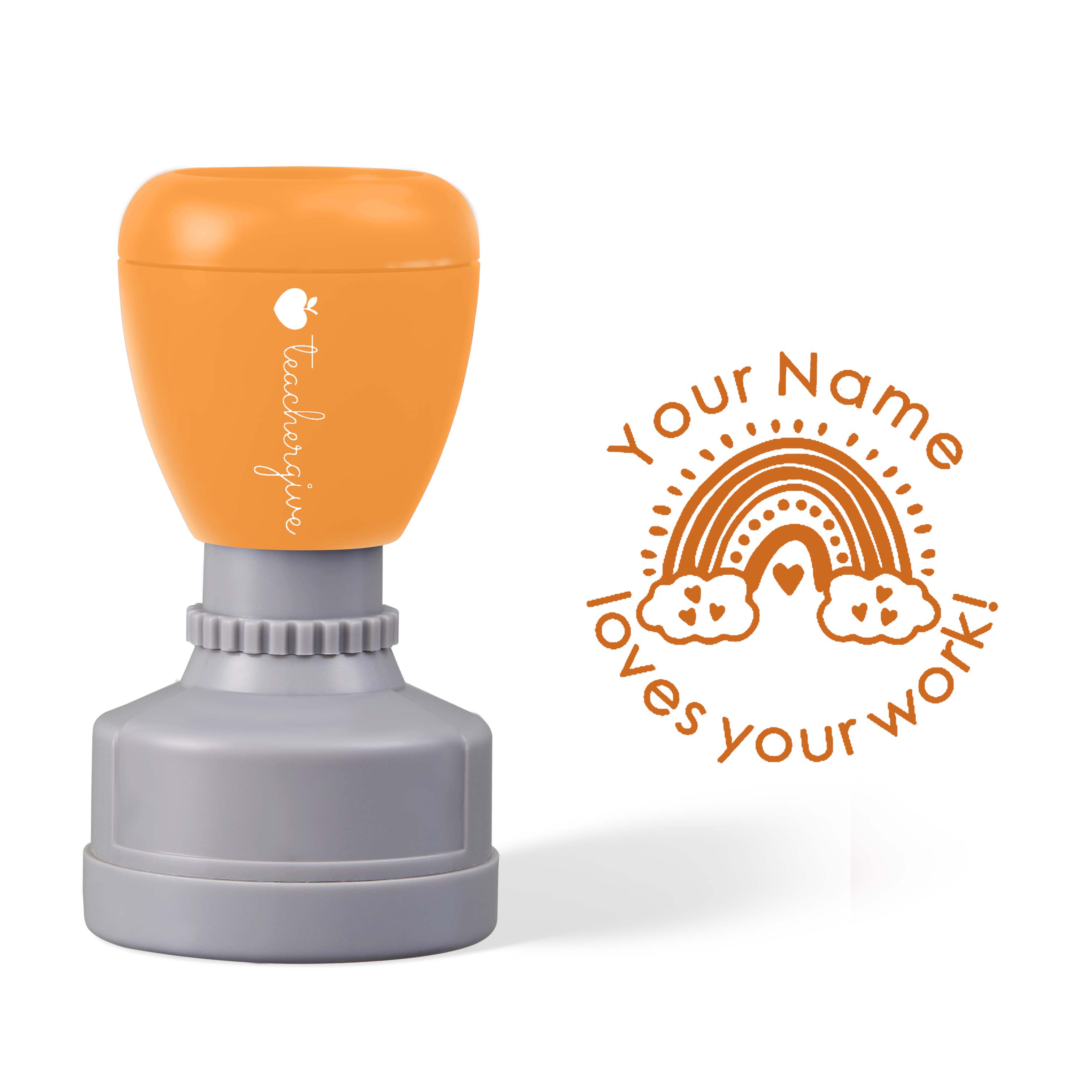 Personalized Name Love Your Work Teacher Stamp