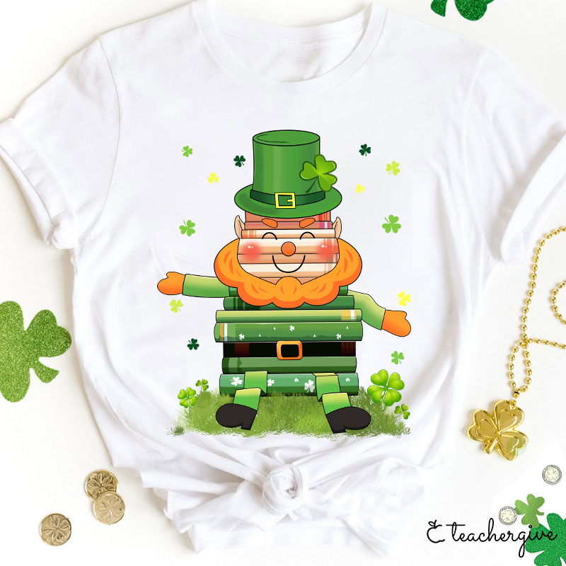 Book Leprechaun Teacher T-Shirt
