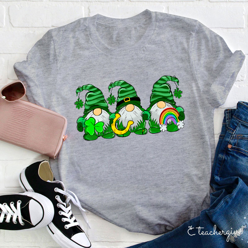 Clover Gnomies Teacher T-Shirt