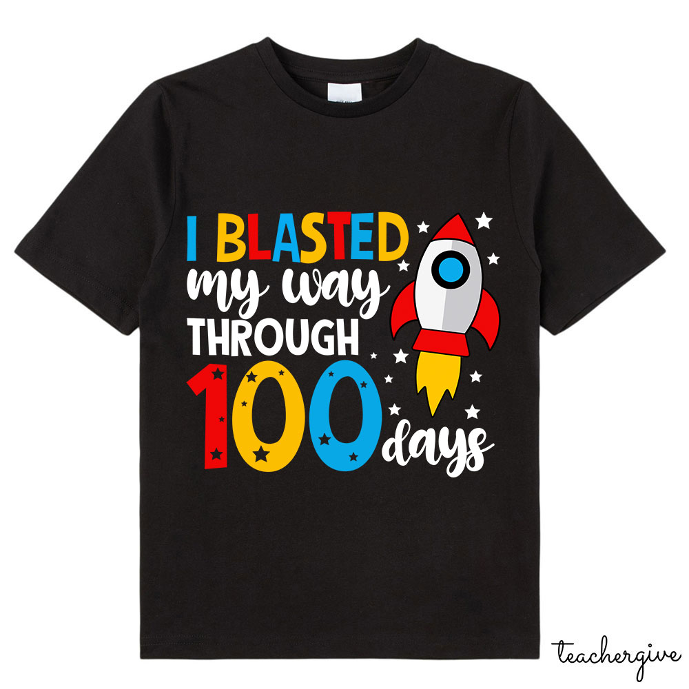 I Blasted My Way Through 100 Days Kids T-Shirt