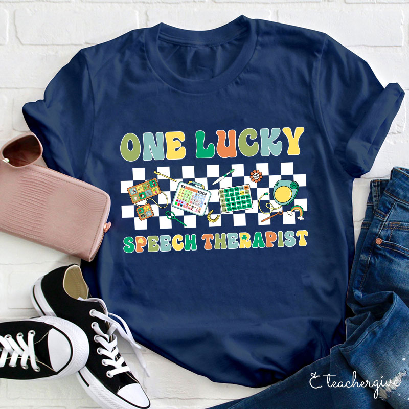One Lucky Speech Therapist Teacher T-Shirt