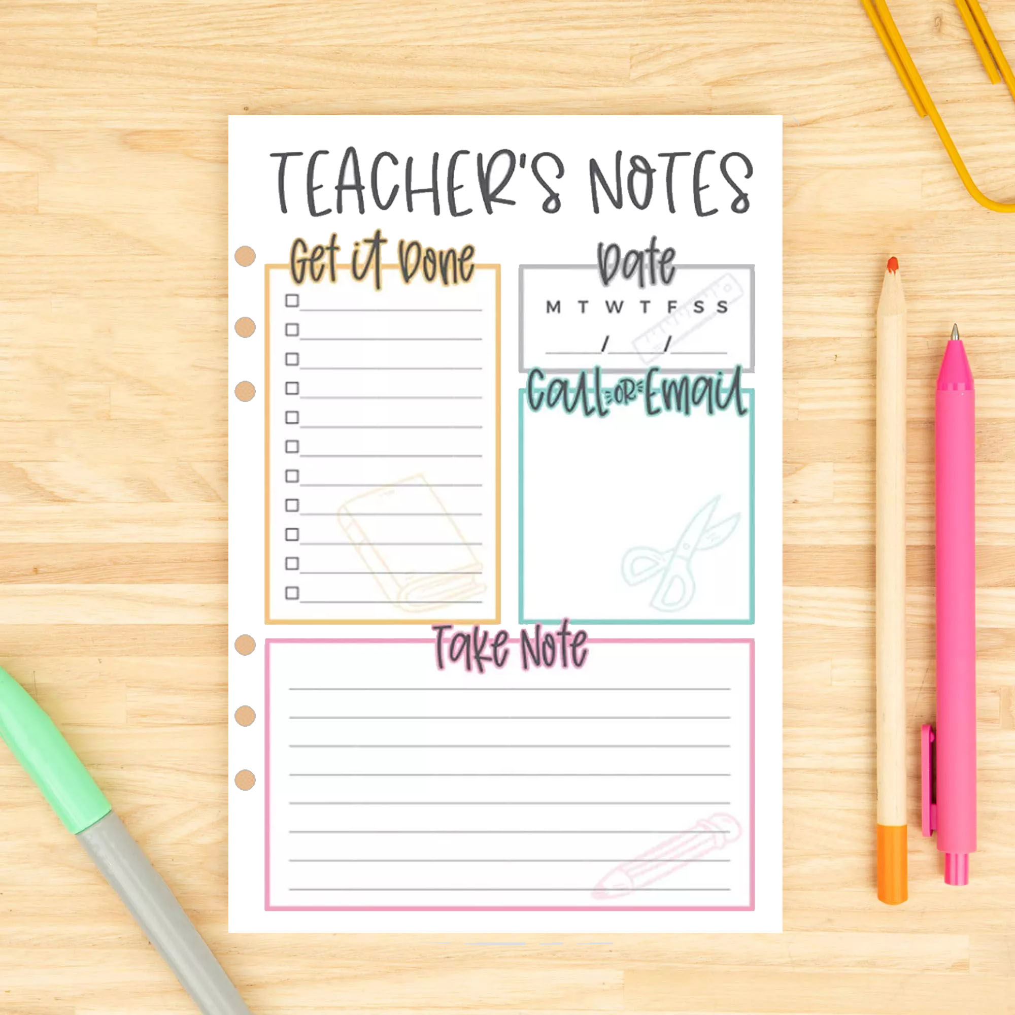Exquisite Teacher's Notes  Notepad