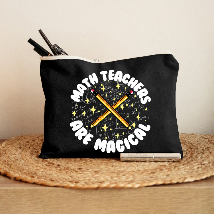 Math Teacher Are Magical Makeup Bag