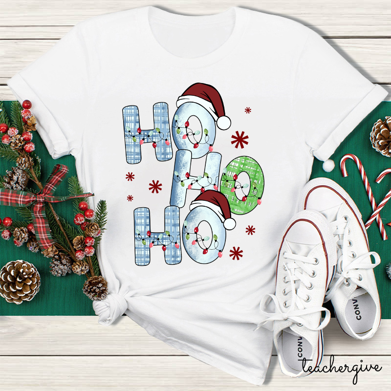 Ho Ho Ho Santa Is Coming Teacher T-Shirt