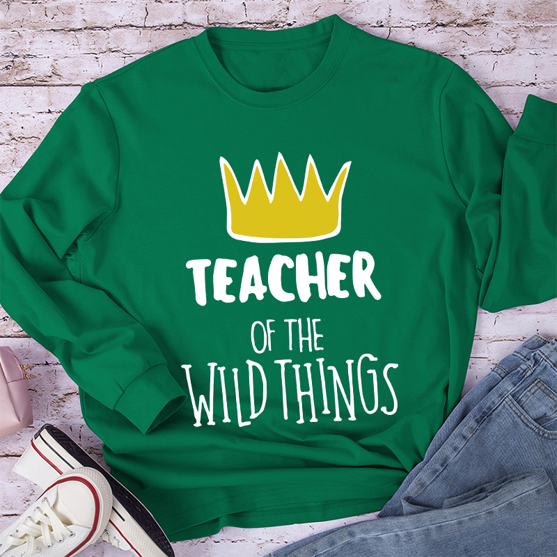 Teacher Of The Wild Things Crown Long Sleeve T-Shirt