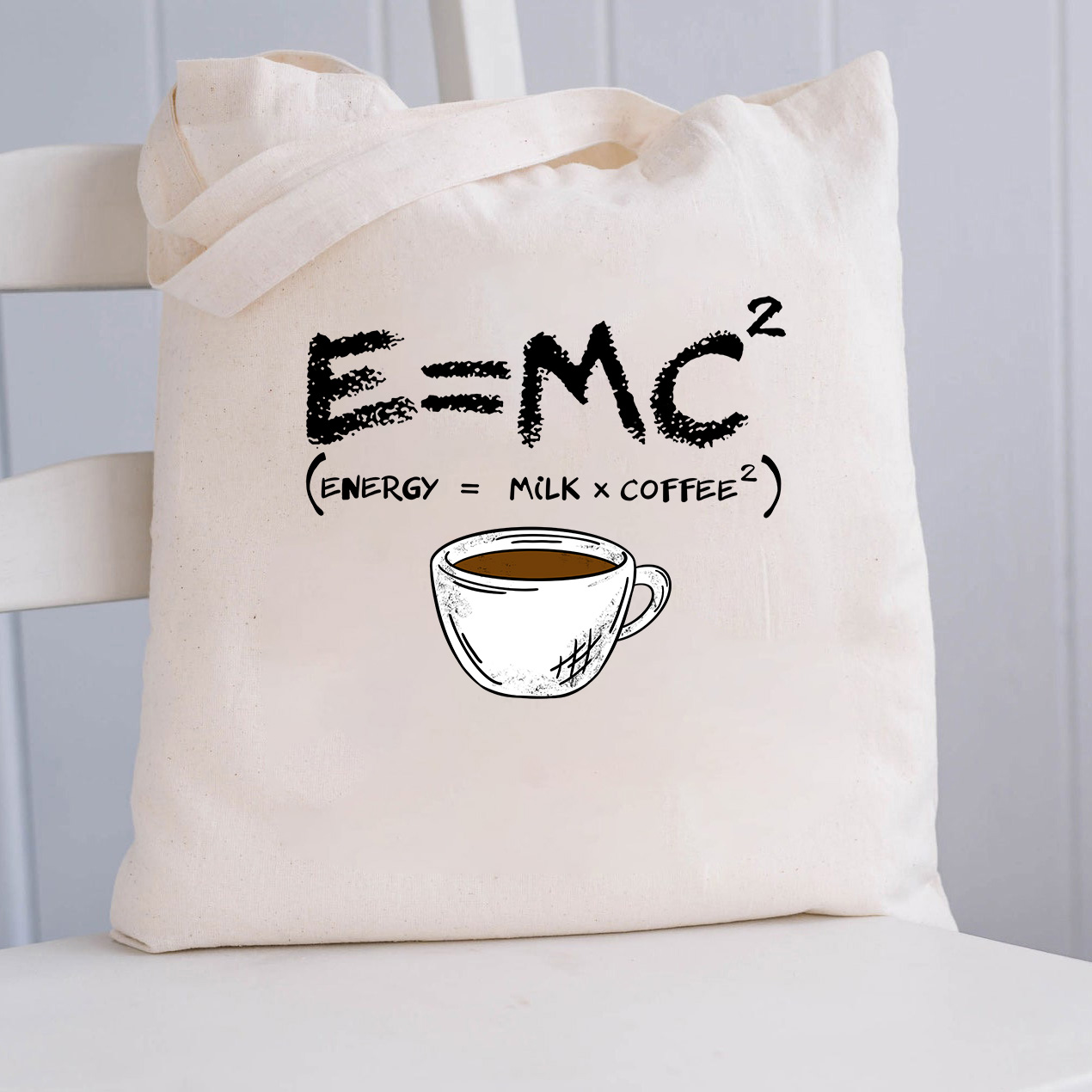 Energy=Milk+Coffee Tote Bag
