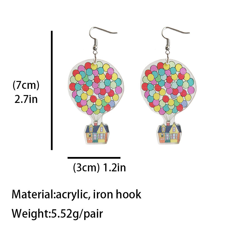 Balloon  House Acrylic  Earrings