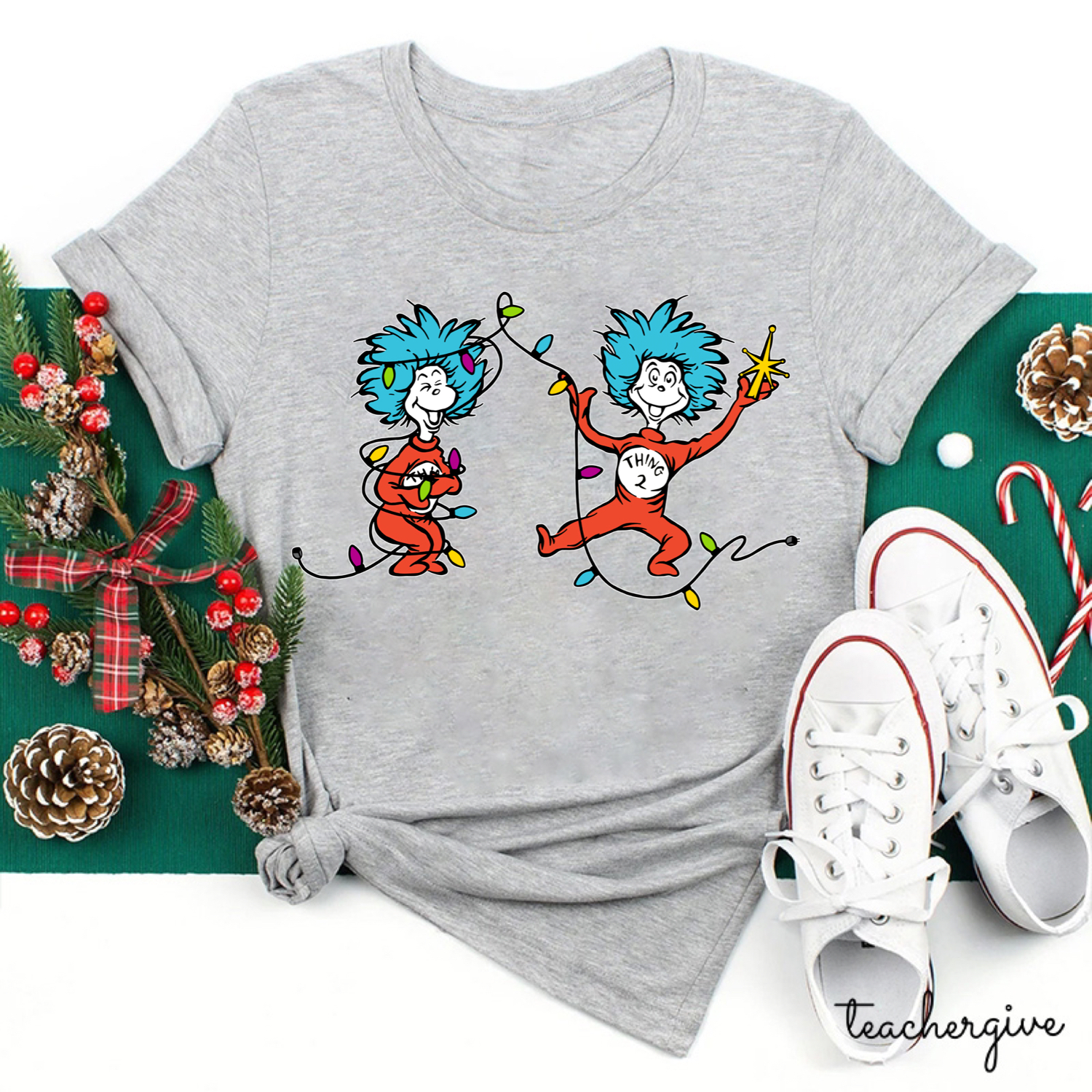 Thing Brothers' Christmas Teacher T-Shirt