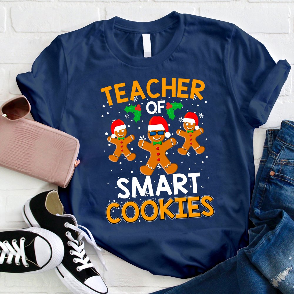 Christmas Teacher Of Smart Cookies T-Shirt
