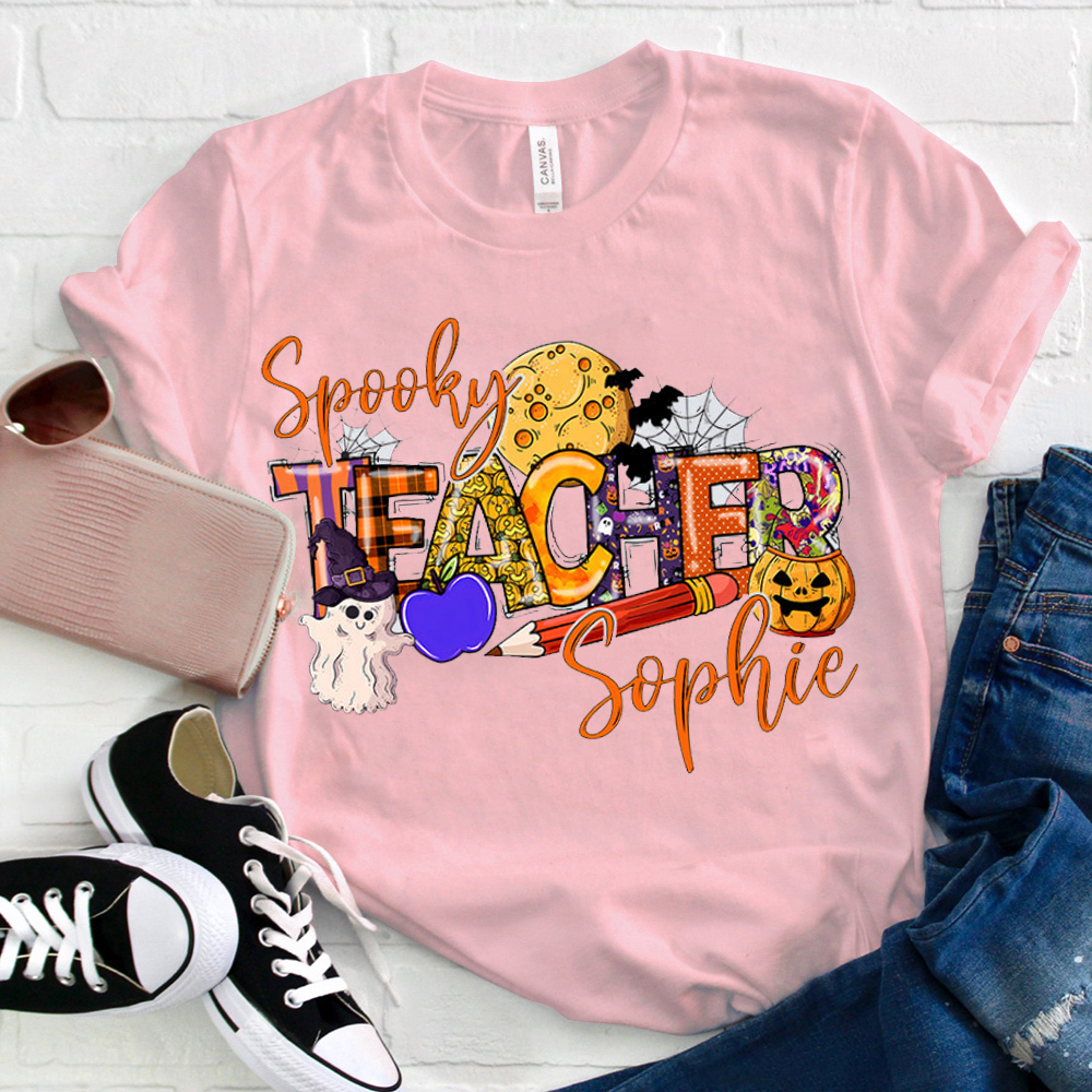 Personalized Spooky Teacher T-Shirt