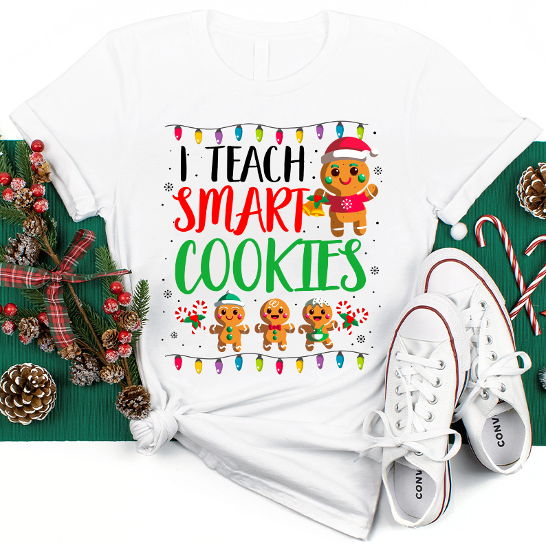 I Teach The Smart Cookies Gingerbread Man Teacher T-Shirt